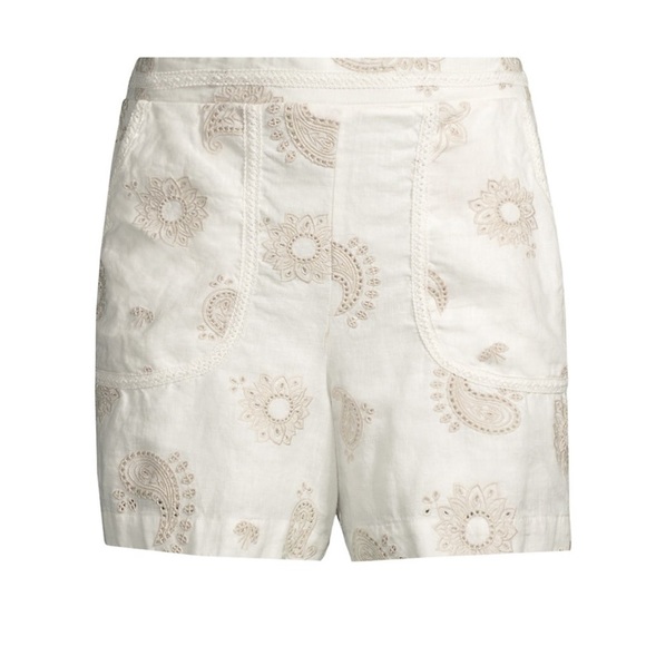 JOHNNY WAS Maxine Walker Embroidered Paisley Shorts - Picture 6 of 14